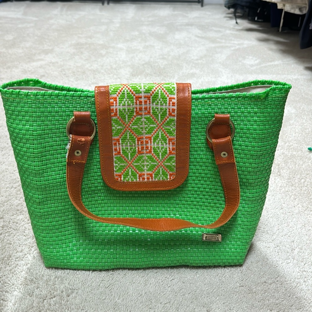 Handwoven plastic Purse SOFIA PURSE Green